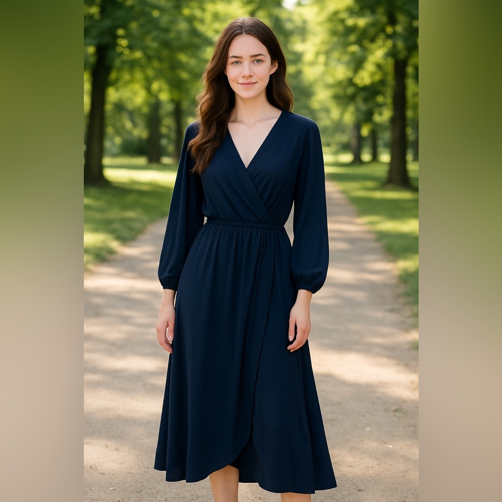 Tonle Wrap Dress Zero Waste Sustainable Recycled Fabrics Pockets Hippie‎ Large